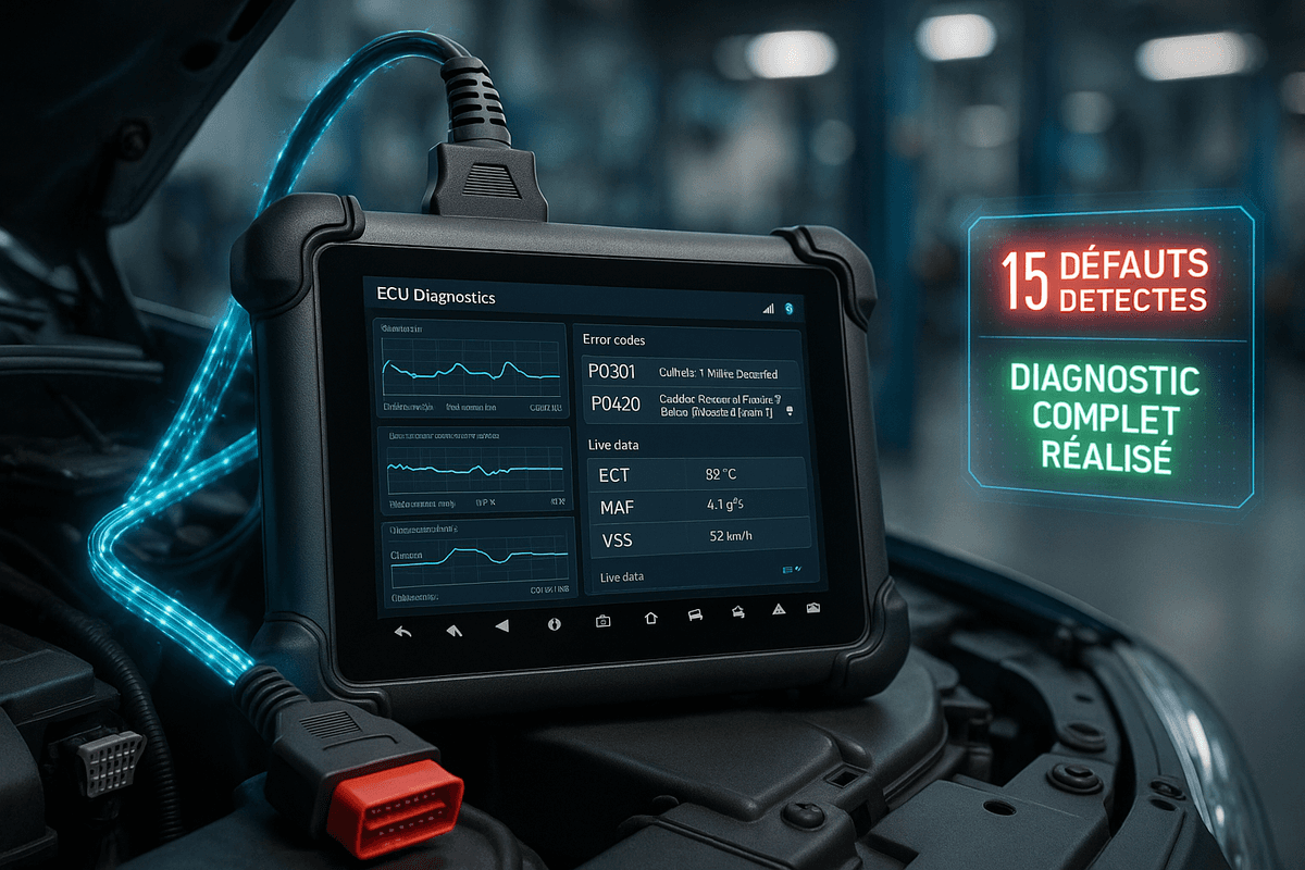 Diagnostic électronique automobile — recherche de panne multi-marques