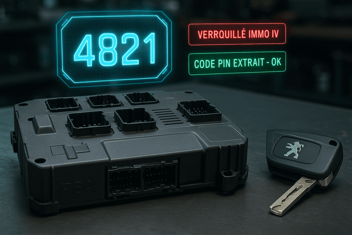 Lecture code pin Peugeot, Citroën, DS — BSI et immobilisateur