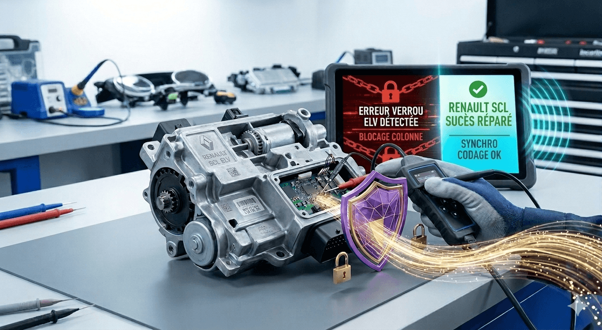 Réparation verrou de colonne de direction Renault