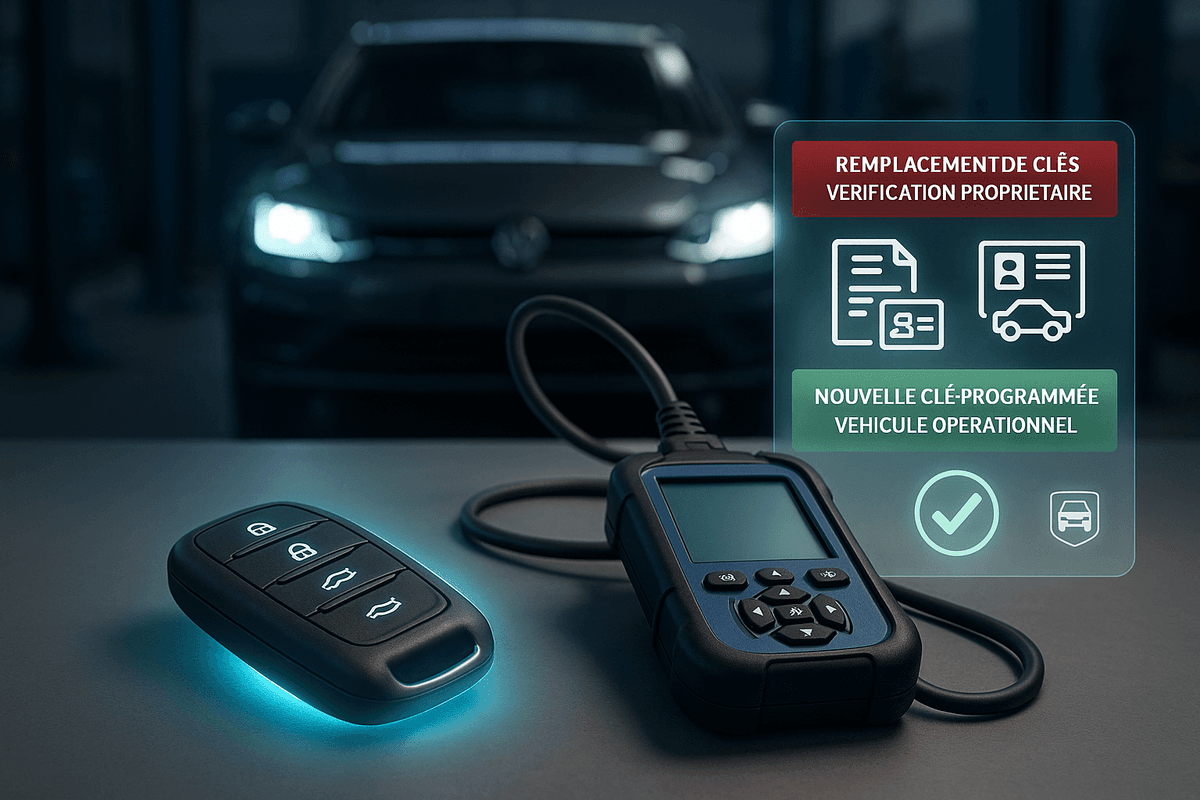Clé voiture perdue — Perte totale et reprogrammation complète