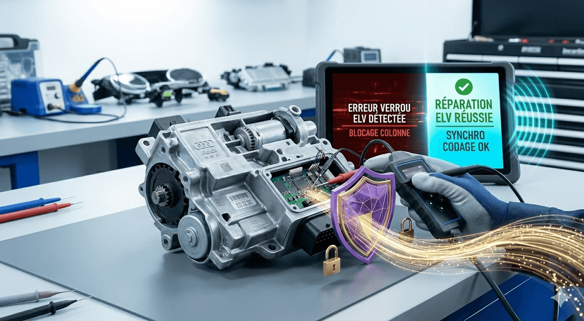 Réparation ELV verrou de colonne Audi A6, A8, Q7