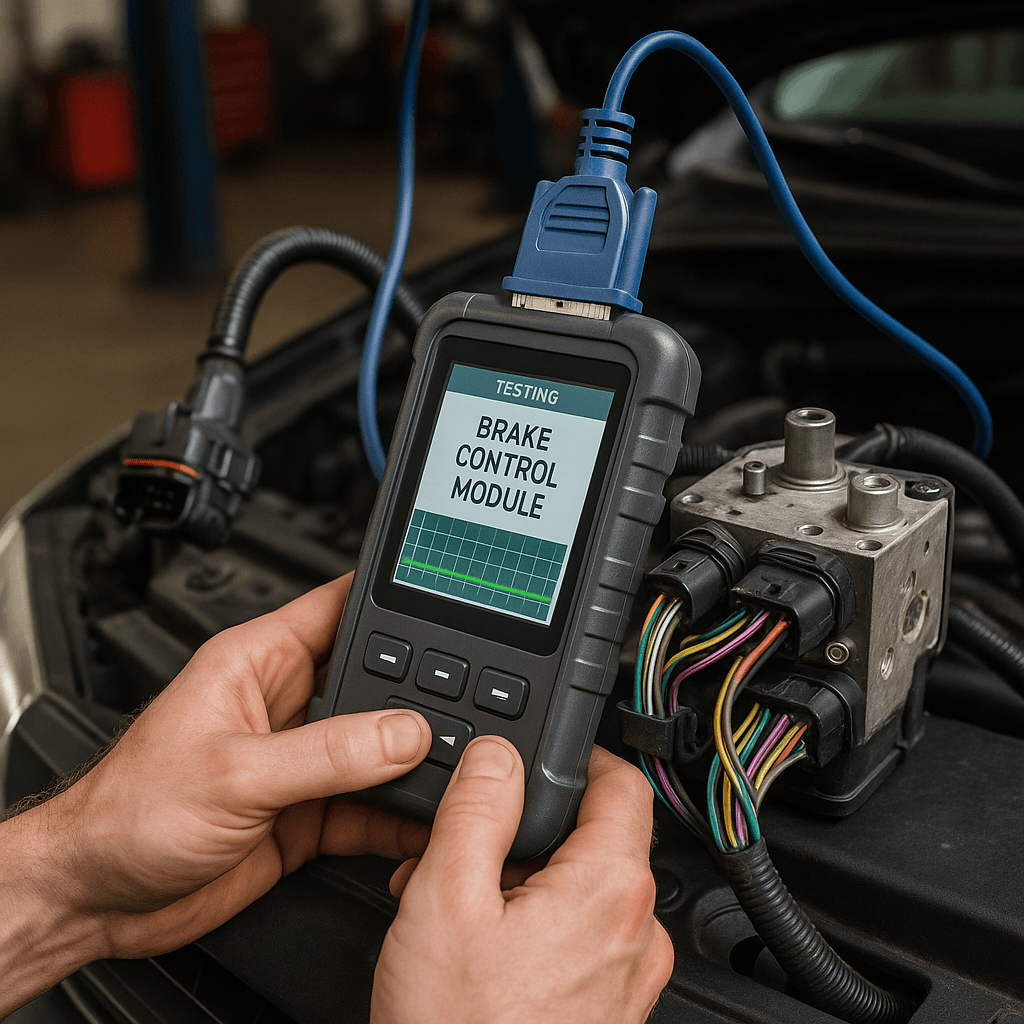 Test de fonctionnement de l'électronique de freinage